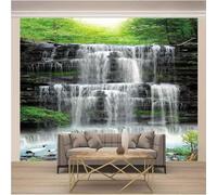 Stereo Green Forest Waterfall Lake 3D Wallpaper Luxury Home Dining Decor Paste Sofa Living Room The Wall for Bedroom Mural-400cm×280cm