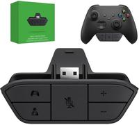 Stereo Headset Adapter, AOJAKI Controller Adapter Mic Adapte-r for X-b0x One/One S/X/Elite 1/ Elite2/ Series S/X Controller-Adjust Audio Balance (Game Sound & Voice Chat)-Low Latency