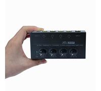 Stereo Input TRS Jack 1/4" in Splitter 4X Micro amp 1 in 4 Out 1/4 inch Headphone Amplifier 4 Channel Audio BOX (H400)