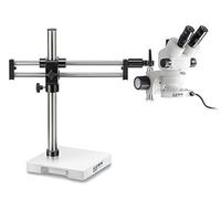 Stereo Microscope Kit [Kern OZM 933] Pre-defined with universal stand and lighting for your functional workplace, tube: trinocular lens: 0.7x - 4.5x, lighting: 4.5W LED ring light