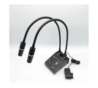 Stereo microscope use 6 watt Dual Gooseneck led light microscope illuminator spot light