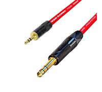 Stereo Mini Jack to Stereo Jack Lead. 3.5mm Mini jack to 6mm Jack Cable. Ipod to Amplifier (2m, Red)