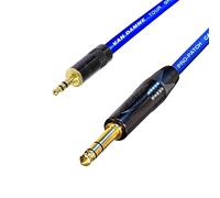 Stereo Mini Jack to Stereo Jack Lead. 3.5mm Mini jack to 6mm Jack Cable. Ipod to Amplifier (6m, Blue)