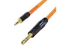 Stereo Mini Jack to Stereo Jack Lead. 3.5mm Mini jack to 6mm Jack Cable. Ipod to Amplifier (6m, Orange)