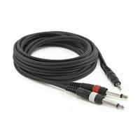 Stereo Minijack - Mono Jack (x2) Cable 1m
