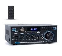 Stereo Receiver & Amplifier Home Audio Amp, AK45 Bluetooth Receiver for Home Stereo, 300Wx2, Bluetooth 5.0, 2 Channel, w/FM & Karaoke, w/USB/SD/RCA/MIC/FM in, w/Remote, for Garage Party Market