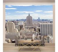 Stereo Sky City Architecture Art 3D Wallpaper Textured Silk Easy Install Living Room Sofa Bedroom Dining Room Home Decoration Wall-150cm×105cm
