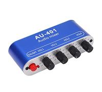 Stereo Sound Mixer, Aluminum Alloy Casing, 4-in-1 Mixer, Less Interference Output, Individual Lossless Control for Impro