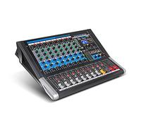 Stereo Sound Mixer Audio Console, 8-Channel DJ Controller Sound Mixer with 3-Band EQ, USB Recording Interface, Bluetooth, 48V Phantom Power, Ideal for Live Streaming,12 Channel(8 Channel)