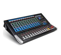 Stereo Sound Mixer Audio Console, 8-Channel DJ Controller Sound Mixer with 3-Band EQ, USB Recording Interface, Bluetooth, 48V Phantom Power, Ideal for Live Streaming,12 Channel(12 Channel)