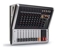 Stereo Sound Mixer Audio Console, 8 Channels Power Mixing Console, Audio Mixer Kit, Built in 16 Kinds Of Digital Effects, 2x150W 16 DSP Effect Professional Bluetooth compatible USB Audio Mixer DJ