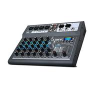 Stereo Sound Mixer Audio Console, Professional 6-Channel Audio Mixer with 48V Power And 16 Kinds of Reverb Effects, Built-in Digital Power Amplifier Bluetooth DJ Mixer