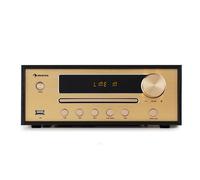 Stereo System Bluetooth CD Player HiFi FM Radio Loudspeaker USB MP3 Remote Black