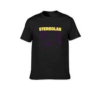 Stereolab French Disko Super Electric Men's T-Shirt Unisex Black Cotton Print Tee Shirts S Black S