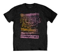 Stereophonics Men's Logo Cotton T-Shirt in Black | Size: XL Stereophonics Black XL