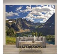 Stereoscopic Blue Sky White Clouds Mountains River 3D Wallpaper Luxury Home Dining Decor Paste Sofa Living Room The Wall for Bedroom Mural-250cm×170cm