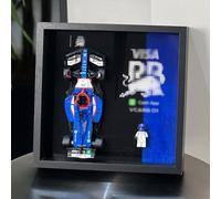 Stereoscopic Display Photo Frame for Le-Go 77242/77243/77244/77251 F-1 Minicars Minifigures Model, Dustproof Collection Storage Display Case for Car Lovers (No Car Included) (77246)