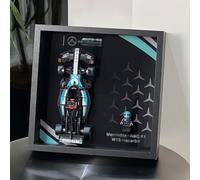 Stereoscopic Display Photo Frame for Le-Go 77242/77243/77244/77251 F-1 Minicars Minifigures Model, Dustproof Collection Storage Display Case for Car Lovers (No Car Included) (77244)