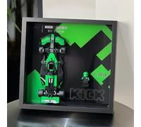 Stereoscopic Display Photo Frame for Le-Go 77242/77243/77244/77251 F-1 Minicars Minifigures Model, Dustproof Collection Storage Display Case for Car Lovers (No Car Included) (77247)