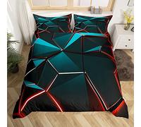 Stereoscopic Honeycomb Bedding Set Hexagon Comforter Cover for Kids Boys Girls Beehive Pattern Duvet Cover Geometric Honeycomb Bedspread Cover Simplistic Room Decor Quilt Cover Single Boys