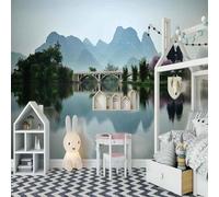Stereoscopic Mountains Bridges Woods Lakes 3D Wallpaper Luxury Home Dining Decor Paste Sofa Living Room The Wall for Bedroom Mural-430cm×300cm