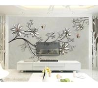 Stereoscopic Simple Branch Flower Butterfly 3D Wallpaper Luxury Home Dining Decor Paste Sofa Living Room The Wall for Bedroom Mural-200cm×140cm