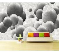 Stereoscopic Simple Grey Orb Art 3D Wallpaper Luxury Home Dining Decor Paste Sofa Living Room The Wall for Bedroom Mural-400cm×280cm