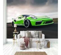 Stereoscopic Simple Sky Green Sports Car 3D Wallpaper Luxury Home Dining Decor Paste Sofa Living Room The Wall for Bedroom Mural-250cm×170cm