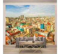 Stereoscopic Sky City Dilapidated House 3D Wallpaper Textured Silk Easy Install Living Room Sofa Bedroom Dining Room Home Decoration Wall-350cm×256cm