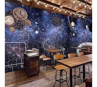 Stereoscopic Starry Night Planet Universe Creative Modern 3D Wallpaper Premium Textured Silk Neutral Tones Material Ideal for Living Room Bedroom-430cm×300cm