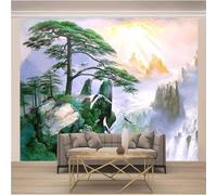 Stereoscopic Sunshine Mountains Trees Waterfall 3D Wallpaper Luxury Home Dining Decor Paste Sofa Living Room The Wall for Bedroom Mural-350cm×256cm