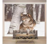 Stereoscopic Tree Snow Animal Wolf 3D Wallpaper Luxury Home Dining Decor Paste Sofa Living Room The Wall for Bedroom Mural-400cm×280cm
