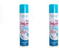 Stergene Gentle Care Easy Iron & Spray Starch - Smooth & Crisp Finish, Reduces Wrinkles, Refreshing Fragrance, Silicone-Infused for Effortless Ironing, Protects Against Dirt & Water, 300ml (Pack of 2)