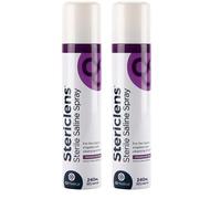 Stericlens STE1052A Aerosol Sterile Saline Solution Can, 240 ml (Packing May Vary) (Pack of 2)