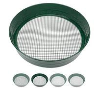 Sterico garden sieve in different mesh widths | round sieve 33cm Ø | soil sieve for seeds, soil, compost, stones, weeds, gravel | Stackable | Very robust | Rustproof (1/4")