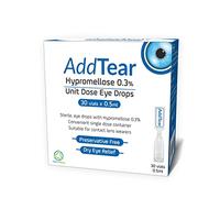 Sterile and Preservative Free Eye Drops for Dry Eyes, Hypromellose 0.3% Unit Dose Eye Drops, Suitable for Contact Lens wearers (30 vials X 0.5 ml)