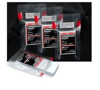 Sterile Compressed Gauze for Wound Wrapping, Emergency Dressing, Gauze, Wrinkle Bandage Roll for Home, Basic First Aid Medicine, Ifak, Tactical, Outdoor (4)