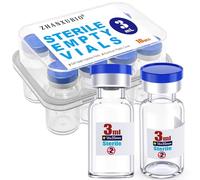 Sterile Empty Vial,Sterile Glass Vials, with Self-Healing Injection Port and Flip Top Cap, Sterile Package 10PCS by ZHANXUBIO (3ml,10)