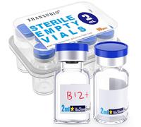 Sterile Empty Vial,Sterile Glass Vials, with Self-Healing Injection Port and Flip Top Cap, Sterile Package 10PCS by ZHANXUBIO (2ml,10)
