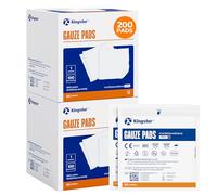 Sterile Gauze Pads 4" x 4" 12 Ply 100% Cotton Large Gauze Sponges for Wound Care Highly Absorbent Hospital Grade First Aid and Surgical Dressing Pack of 200