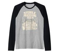 Sterile Processing Tech Keeps The Tray Check On Track Raglan Baseball Tee