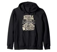 Sterile Processing Tech Keeps The Tray Check On Track Zip Hoodie