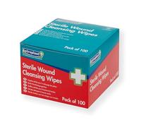 Sterile Wound Cleansing Wipes - Pack of 100 Alcohol-Free First Aid Swabs