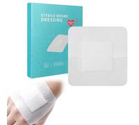 Sterile Wound Dressing Pads Adhesive Island Bordered Gauze 10 x 10 cm Wound Care Bandaging Plaster, 10PCS