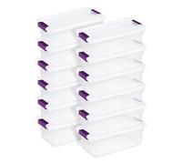 Sterilite 12 Pack 17511712 6-Quart ClearView Latch Box Storage Tote Container