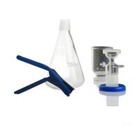 Sterilizable Boro3.3 Filter Bottle 250ml Lab Use(250ml) | 1000ml large size, includes aluminum clip, graduated funnel, vacuum degassing, precise analysis