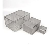 Sterilization Baskets, 304 Stainless Steel Mesh with Lid, for Surgical Instrument Cleaning in Ophthalmology and ENT