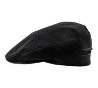 Sterkowski Derby Cap | 100% Linen Flat Cap for Men and Women | Flat Cap Mens Sun Visor Irish Spring Newsboy Cap Vintage Caps Sun Protection Beach Hat Cooling Cap Baker Boy Hat 61 cm Black