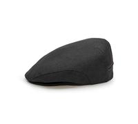 Sterkowski Derby Cap | 100% Linen Flat for Men and Women Mens Sun Visor Irish Spring Newsboy Vintage Caps Protection Beach Hat Cooling Baker Boy 55 cm Black
