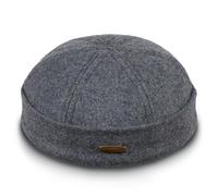 Sterkowski Docker | 100% Wool Beanie for Men and Women | Sailor Mariner Brimless Fisherman Skully Winter Watch Cap Work Outdoor Short Trawler Handmade Warm Longshoremen Gray 58 cm
